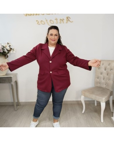 Americana Algodón Curvy - Blazer Tallas Grandes Cómodo