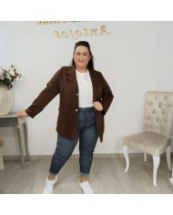 Americana Algodón Curvy - Blazer Tallas Grandes Cómodo