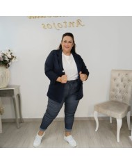 Americana Algodón Curvy - Blazer Tallas Grandes Cómodo