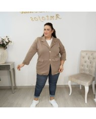 Americana Algodón Curvy - Blazer Tallas Grandes Cómodo