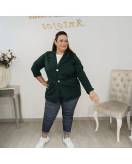 Americana Algodón Curvy - Blazer Tallas Grandes Cómodo