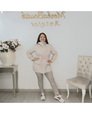 Chaqueta Polipiel MINI - Abrigo Entretieno con Cinturón