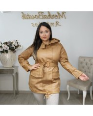 Chaqueta Polipiel MINI - Abrigo Entretieno con Cinturón