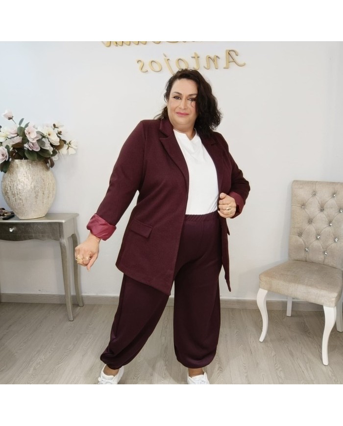 Chaqueta Americana Espiga Oversize - Blazer Beige Curvy