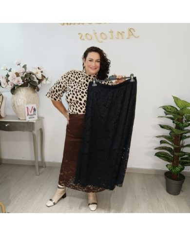 Falda Encaje Romántica Midi | Delicadeza y Elegancia Total