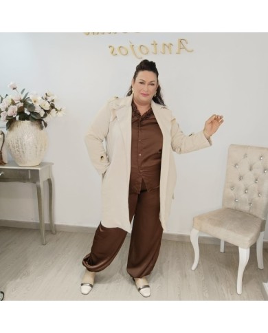 Gabardina Antelina MAXI - Trench Tallas Grandes Lujo