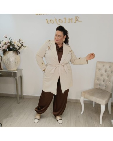 Gabardina Antelina MAXI - Trench Tallas Grandes Lujo