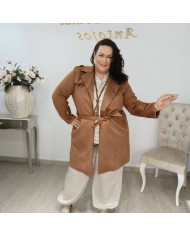 Gabardina Antelina MAXI - Trench Tallas Grandes Lujo