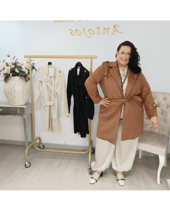 Gabardina Antelina MAXI - Trench Tallas Grandes Lujo