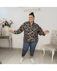 Bomber Cuadros Oversize Tallas Grandes - Chaqueta Tartán