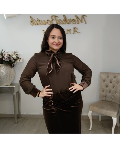 Blusa Burdeos con Lazada Blusa Burdeos con Lazada