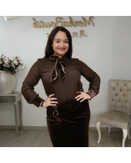 Blusa Burdeos con Lazada