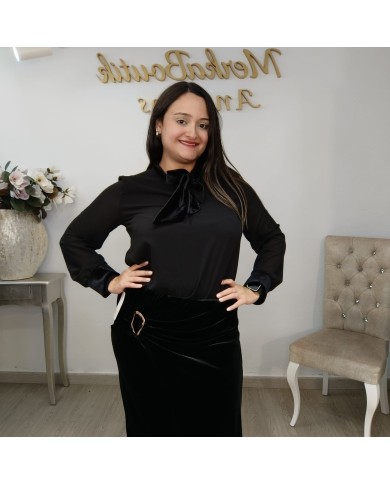 Blusa Burdeos con Lazada Blusa Burdeos con Lazada