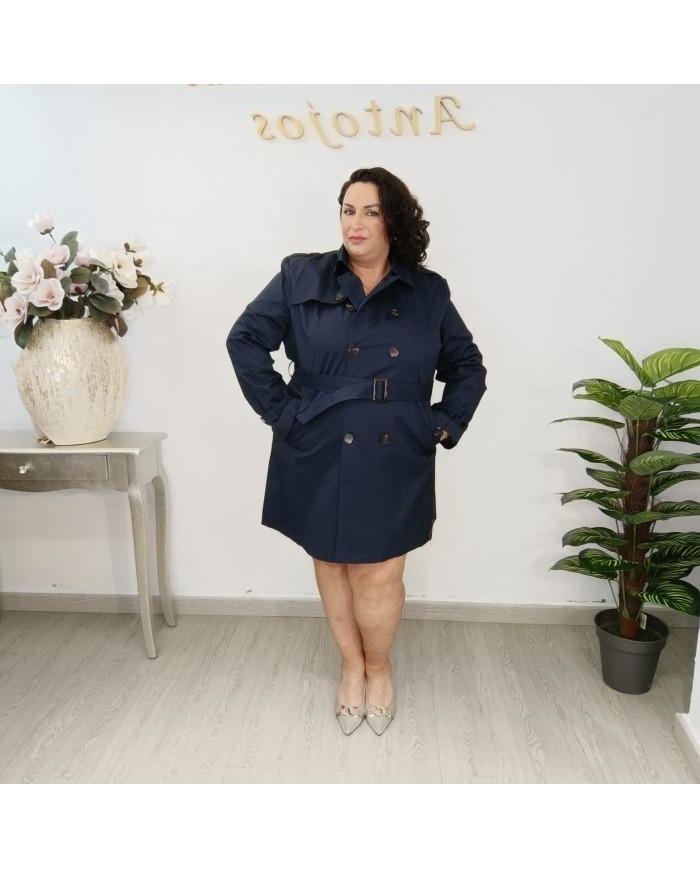 Gabardina Díaz - Trench Coat Clásico Tallas Grandes