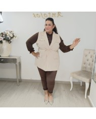 Chaleco Safari Curvy - Utilitario Largo con Cinturón