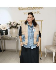 Chaleco Combi Vaquero Acolchado - Tallas Grandes Puffer