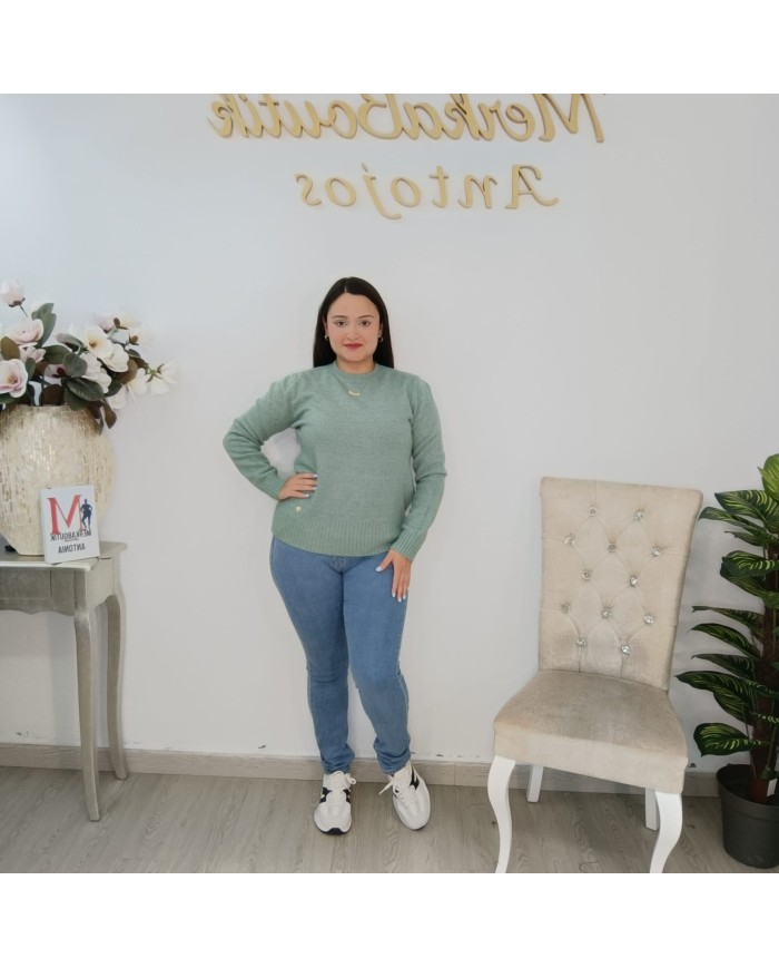 Jersey Básico de Punto Fino 'Polonia' | Cuello Redondo | Gran Variedad de Colores