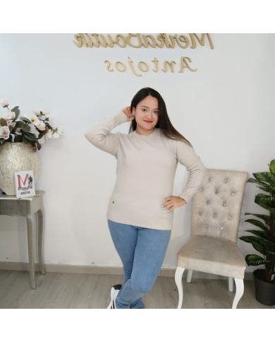 Jersey Básico de Punto Fino 'Polonia' | Cuello Redondo | Gran Variedad de Colores