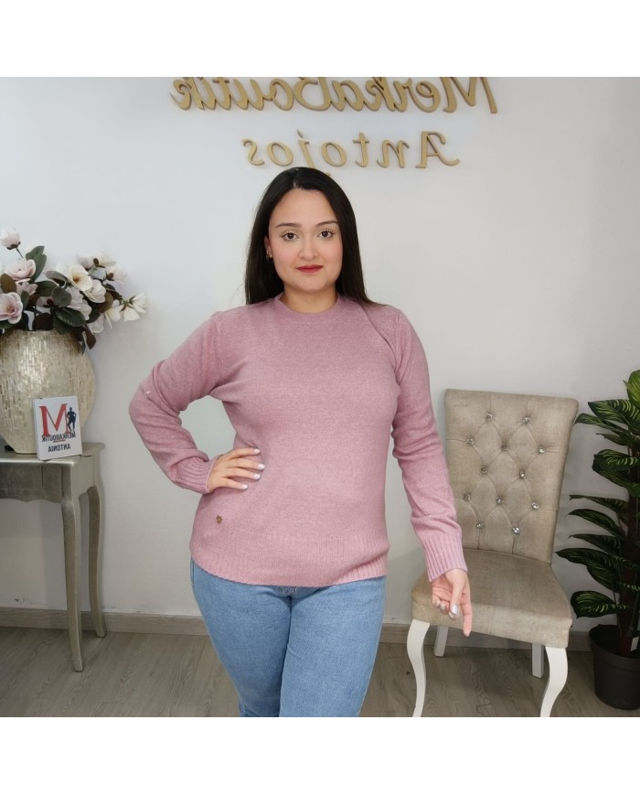 Jersey Básico de Punto Fino 'Polonia' | Cuello Redondo | Gran Variedad de Colores