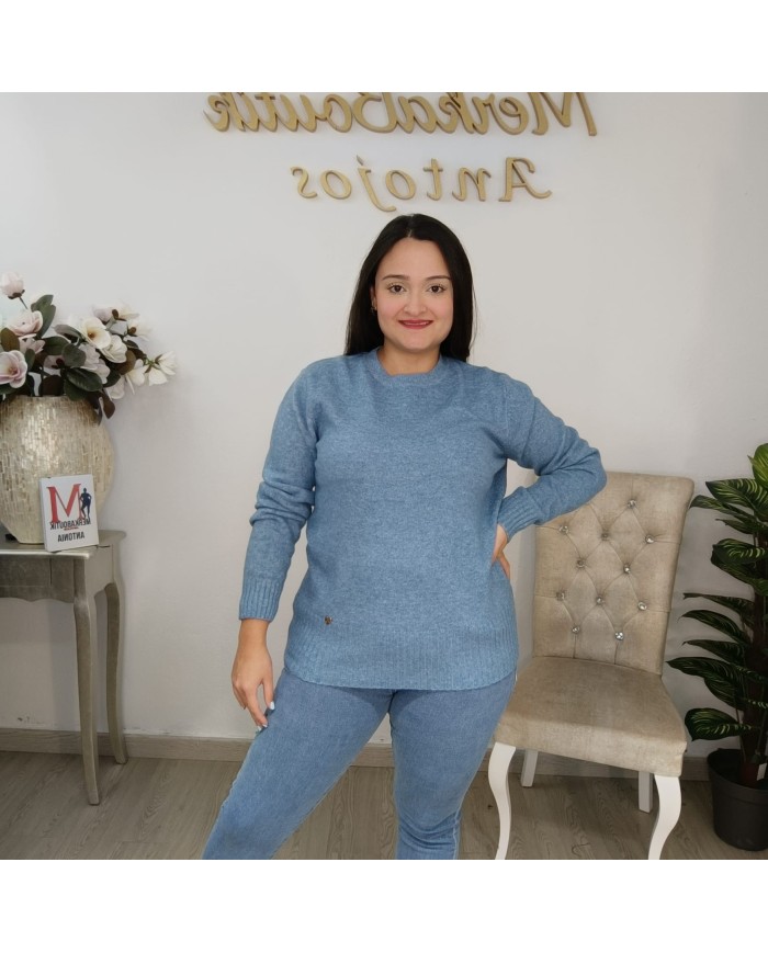 Jersey Básico de Punto Fino 'Polonia' | Cuello Redondo | Gran Variedad de Colores