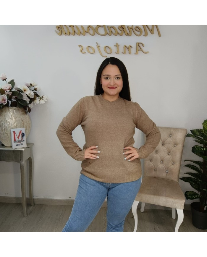 Jersey Básico de Punto Fino 'Polonia' | Cuello Redondo | Gran Variedad de Colores