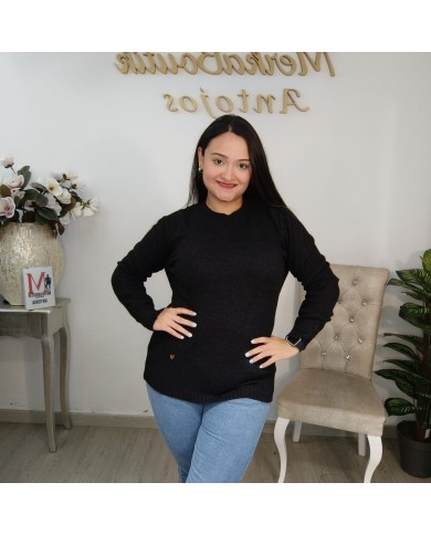 Jersey Básico de Punto Fino 'Polonia' | Cuello Redondo | Gran Variedad de Colores