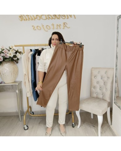 Leggins Polipiel Cintura Alta - Tallas Grandes Efecto Cuero