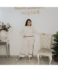 Conjunto Ángeles Punto - Pantalón y Jersey Raya Contraste Conjunto Ángeles Punto - Pantalón y Jersey Raya Contraste