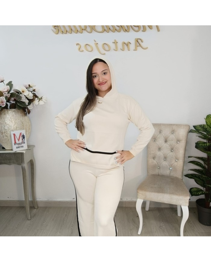 Conjunto Ángeles Punto - Pantalón y Jersey Raya Contraste Conjunto Ángeles Punto - Pantalón y Jersey Raya Contraste