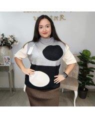 Jersey Corto Punto Círculos - Talla Grande Colour Block