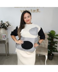 Jersey Corto Punto Círculos - Talla Grande Colour Block
