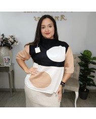 Jersey Corto Punto Círculos - Talla Grande Colour Block