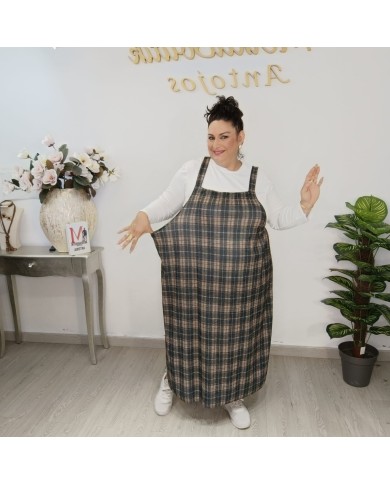 Vestido Pichi Cuadros Leñador + Camiseta | Tartán Oversize