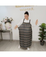 Vestido Pichi Cuadros Leñador + Camiseta | Tartán Oversize