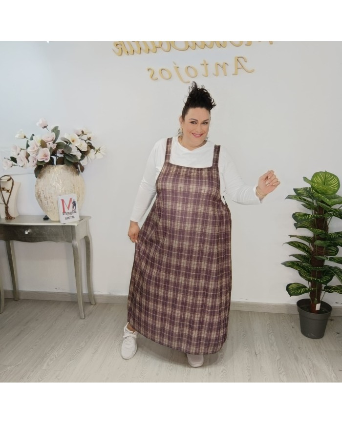 Vestido Pichi Cuadros Leñador + Camiseta | Tartán Oversize