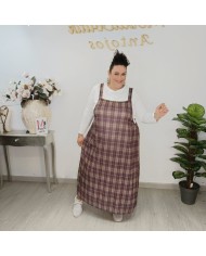 Vestido Pichi Cuadros Leñador + Camiseta | Tartán Oversize
