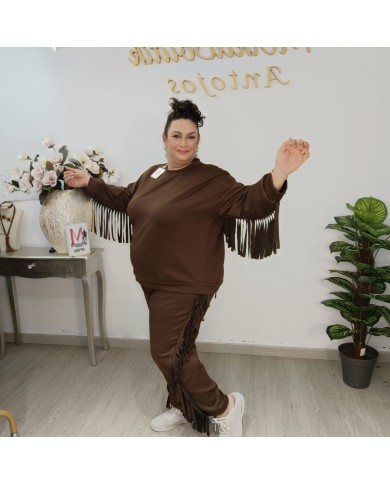 Conjunto Sudadera y Pantalón 'Rodeo' con Flecos | Loungewear Boho