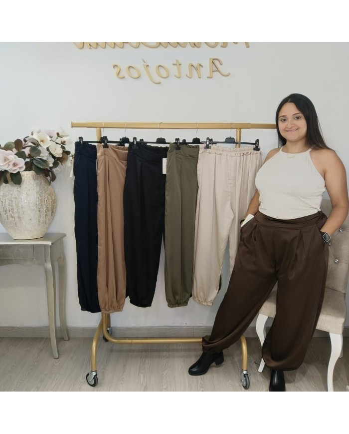 Pantalón Bombacho de Satén | Lujo y Comodidad | MerkaBoutik