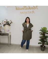 Chaleco Sol Largo Acolchado - Puffer Sastre con Cinturón