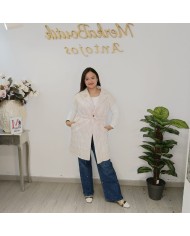 Chaleco Sol Largo Acolchado - Puffer Sastre con Cinturón