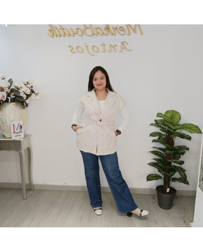 Chaleco Trébol Acolchado - Puffer Sastre Largo Curvy