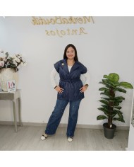 Chaleco Trébol Acolchado - Puffer Sastre Largo Curvy