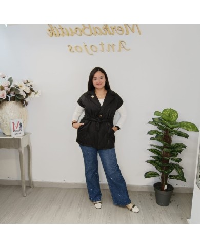 Chaleco Trébol Acolchado - Puffer Sastre Largo Curvy