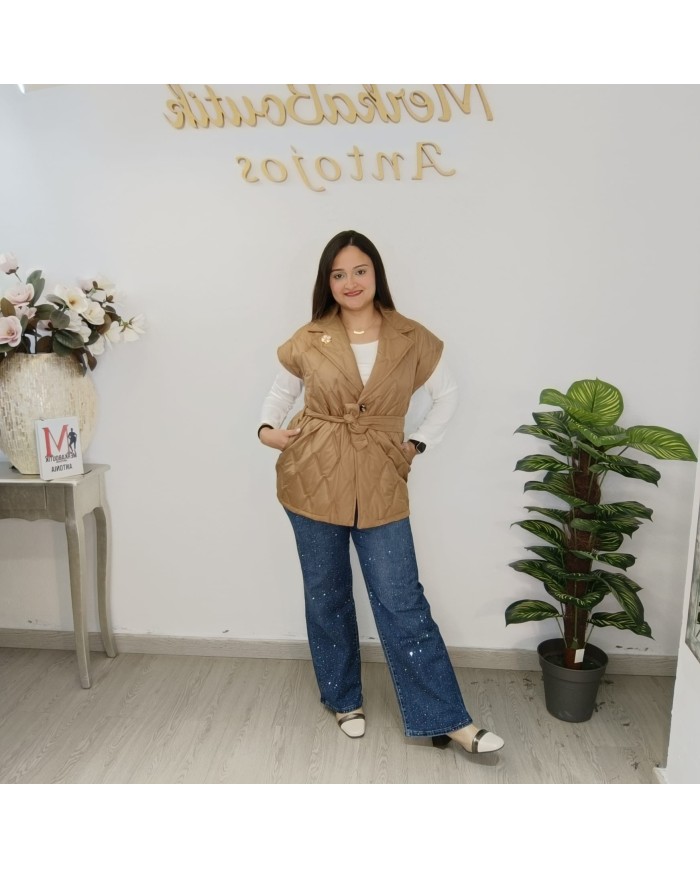 Chaleco Trébol Acolchado - Puffer Sastre Largo Curvy