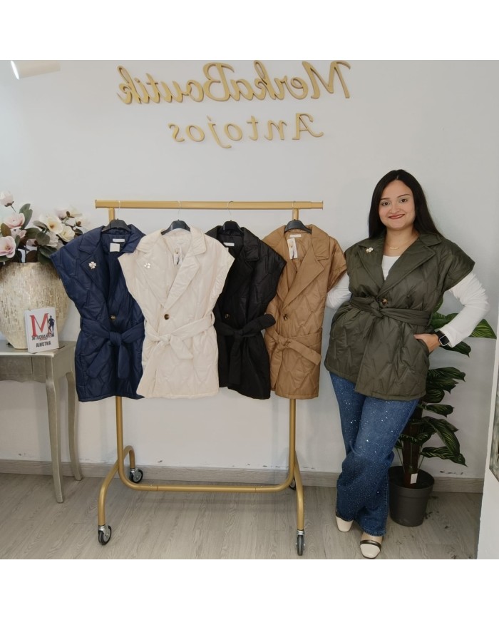 Chaleco Trébol Acolchado - Puffer Sastre Largo Curvy