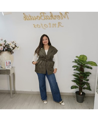 Chaleco Trébol Acolchado - Puffer Sastre Largo Curvy