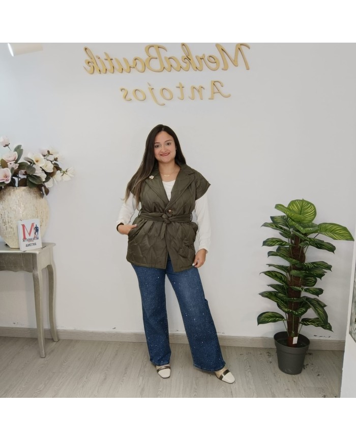 Chaleco Trébol Acolchado - Puffer Sastre Largo Curvy