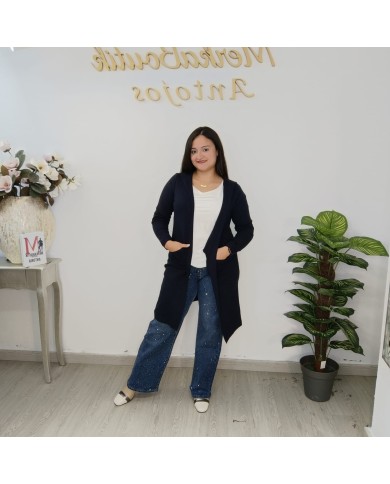 Rebeca Amaya Cárdigan Largo Punto - Talla Grande Colores Rebeca Amaya Cárdigan Largo Punto - Talla Grande Colores