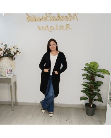 Rebeca Amaya Cárdigan Largo Punto - Talla Grande Colores