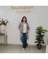 Rebeca Amaya Cárdigan Largo Punto - Talla Grande Colores